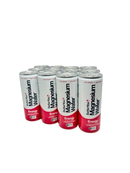 Magnesium Water Energy, Pomegranate & Rhubarb - 12 x 250 ml. | Premium Sports Drink at MYSUPPLEMENTSHOP.co.uk