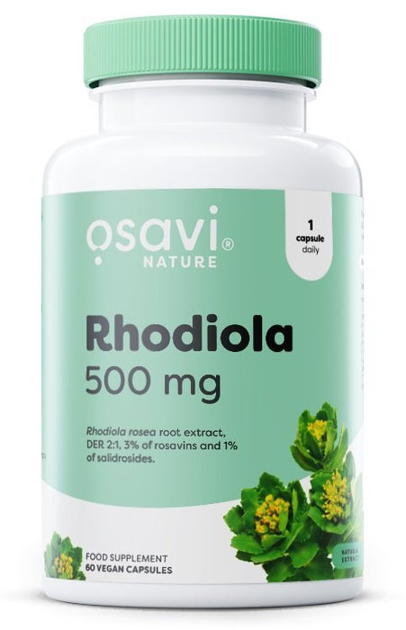 Osavi Rhodiola, 500mg 60 vegan caps - Sports Supplements at MySupplementShop by Osavi