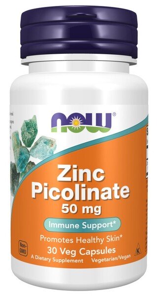 NOW Foods Zinc Picolinate, 50mg 30 vcaps