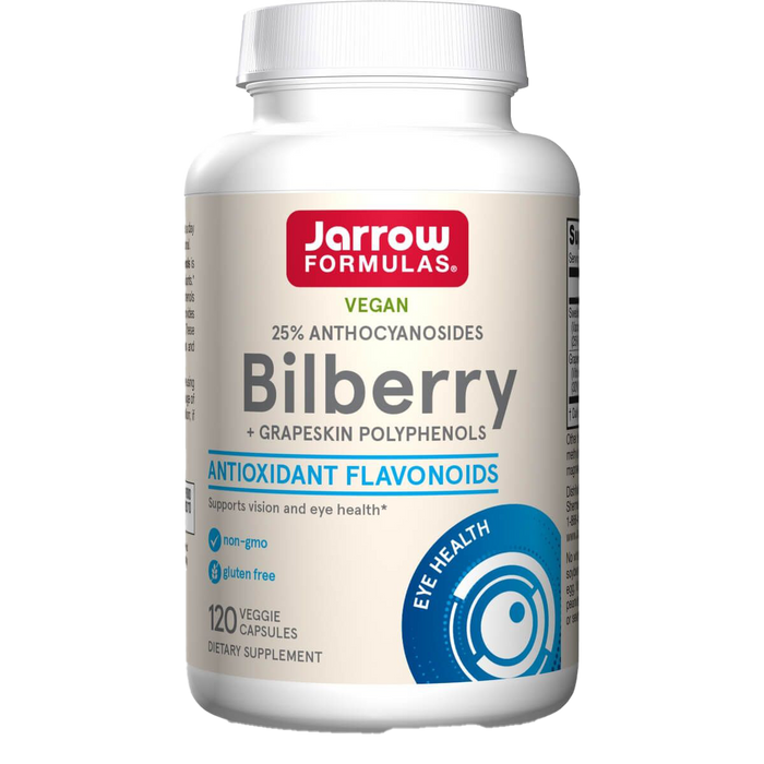 Jarrow Formulas Bilberry + Grapeskin Polyphenols 280mg 120 Veggie Capsules