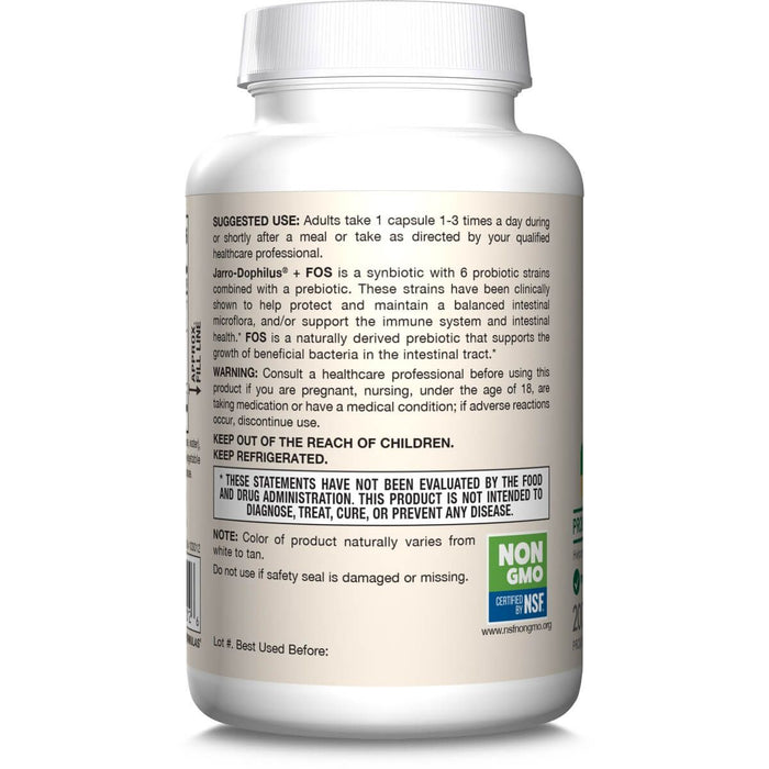 Jarrow Formulas Jarro-Dophilus + FOS (Probiotic + Prebiotic) 3.4 Billion CFU 200 Veggie Capsules | Premium Supplements at MYSUPPLEMENTSHOP