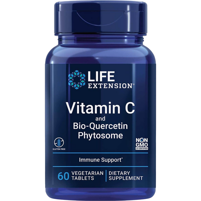 Life Extension Vitamin C and Bio-Quercetin Phytosome 60 Vegetarian Tablets