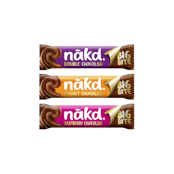 Nakd Chocolish Big Bite- 50g x 16 - Double Chocolate - Fruit & Nut Bars at MySupplementShop by Nakd