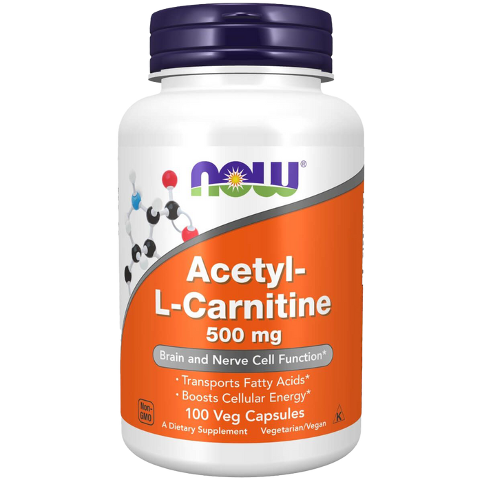 NOW Foods Acetyl-L-Carnitin, 500 mg – 100 Kapseln