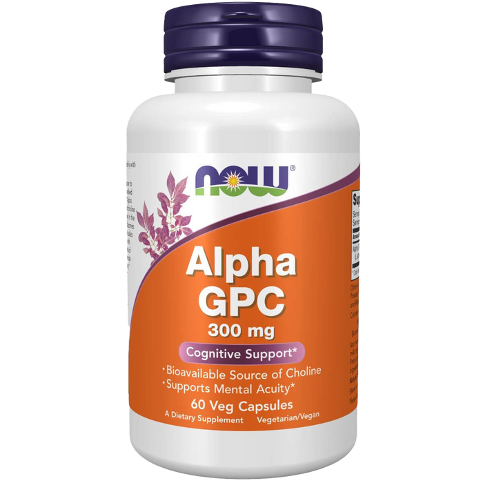 NOW Foods Alpha GPC 300 mg 60 Veg Capsules