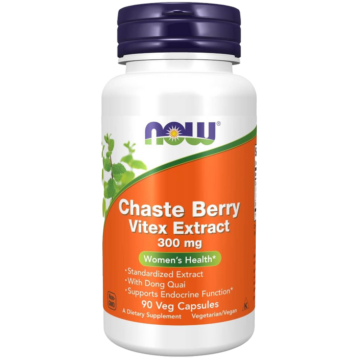 NOW Foods Chaste Berry Vitex-Extrakt, 300 mg – 90 Kapseln