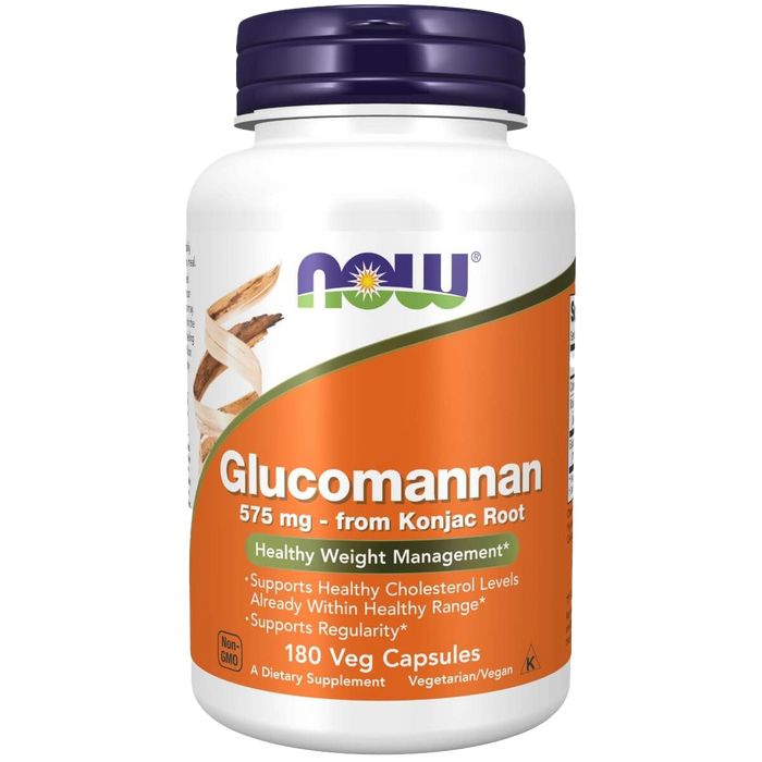 NOW Foods Glucomannan 575 mg 180 Veg Capsules