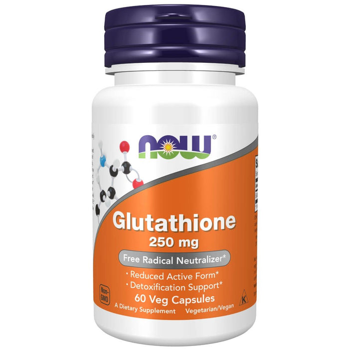 NOW Foods Glutathione 250 mg 60 Veg Capsules - Amino Acids and BCAAs at MySupplementShop by NOW Foods