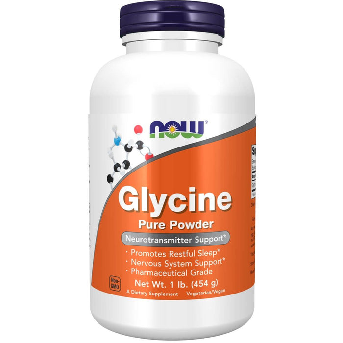 NOW Foods Glycine Pure Powder 1lbs (454g) - Amino Acids and BCAAs at MySupplementShop by NOW Foods