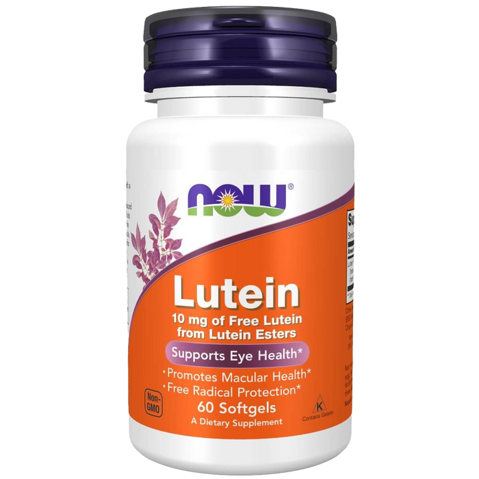 NOW Foods Lutein, 10 mg – 60 Kapseln