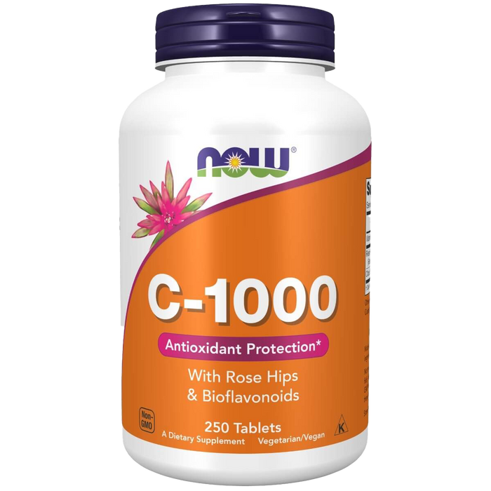 NOW Foods Vitamin C-1,000 with Rose Hips & Bioflavonoids 250 Tablets