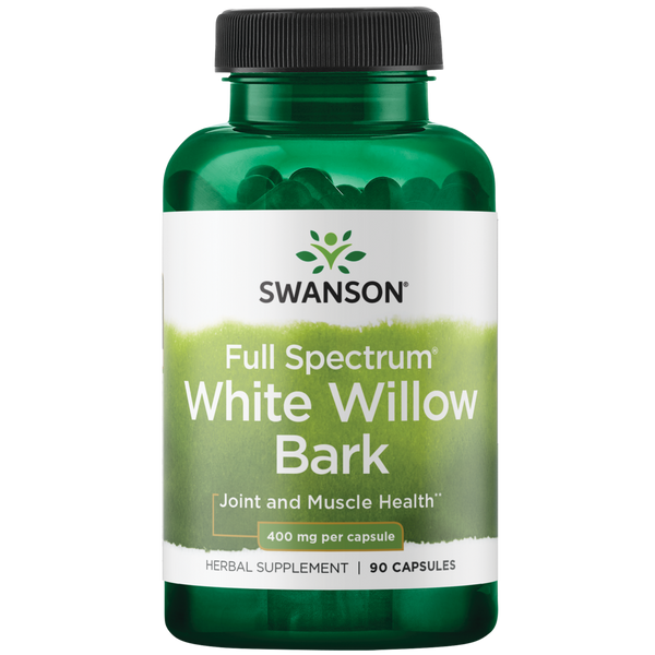 Swanson White Willow Bark, 400mg - 90 caps | High-Quality Sports Supplements | MySupplementShop.co.uk