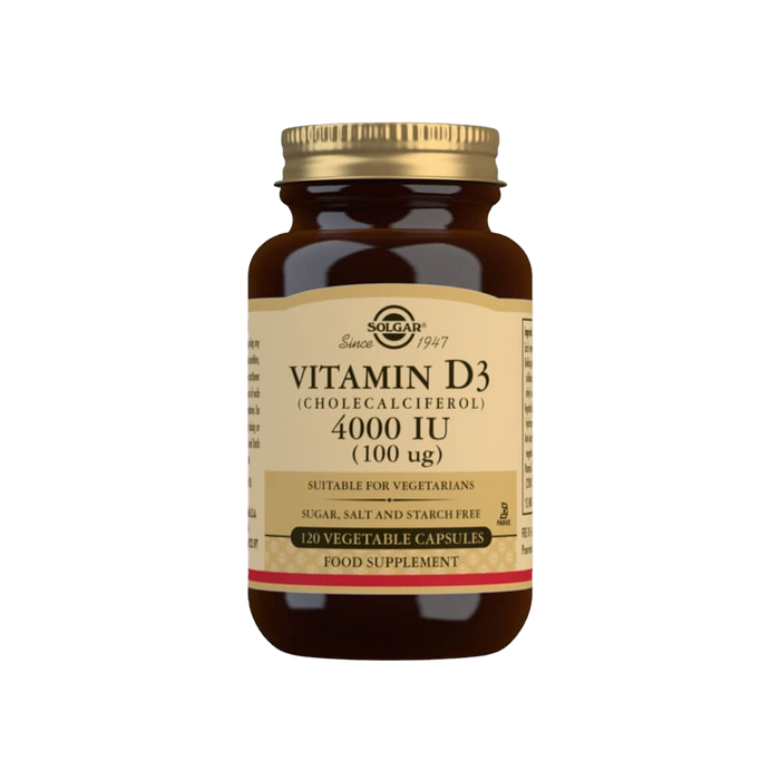 Solgar Vitamin D3 (Cholecalciferol) 4000 IE (100 µg) Gemüsekapseln 120 Tabs