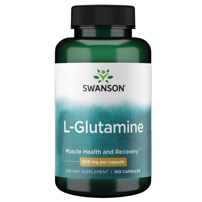 Swanson L-Glutamine 500mg 100 Capsules - L-Glutamine, Glutamine at MySupplementShop by Swanson