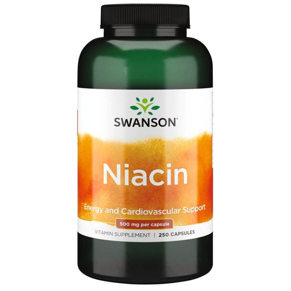 Swanson Niacin 500mg 250 Capsules | Premium Supplements at MYSUPPLEMENTSHOP