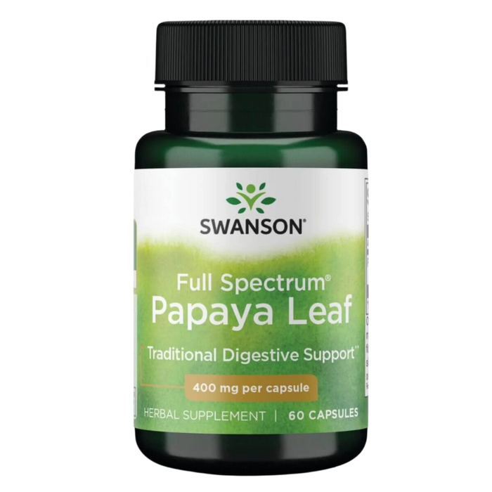 Swanson Papaya Leaf 400 mg 60 Capsules