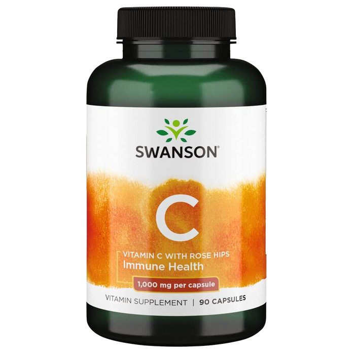 Swanson Vitamin C mit Hagebuttenextrakt, 1000 mg – 90 Kapseln