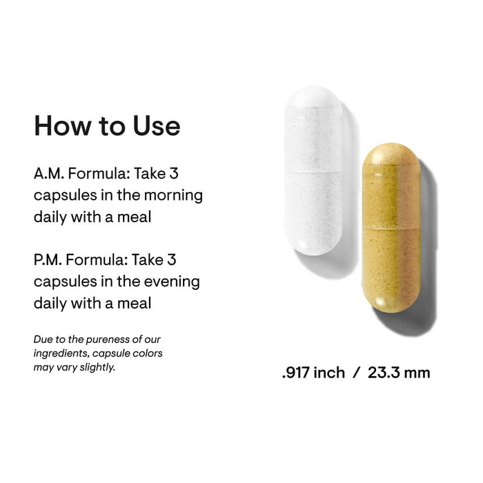 Thorne Research Multi-Vitamin Elite A.M. &amp; P.M. (2bottles) 90 Capsules each | Premium Supplements at MYSUPPLEMENTSHOP