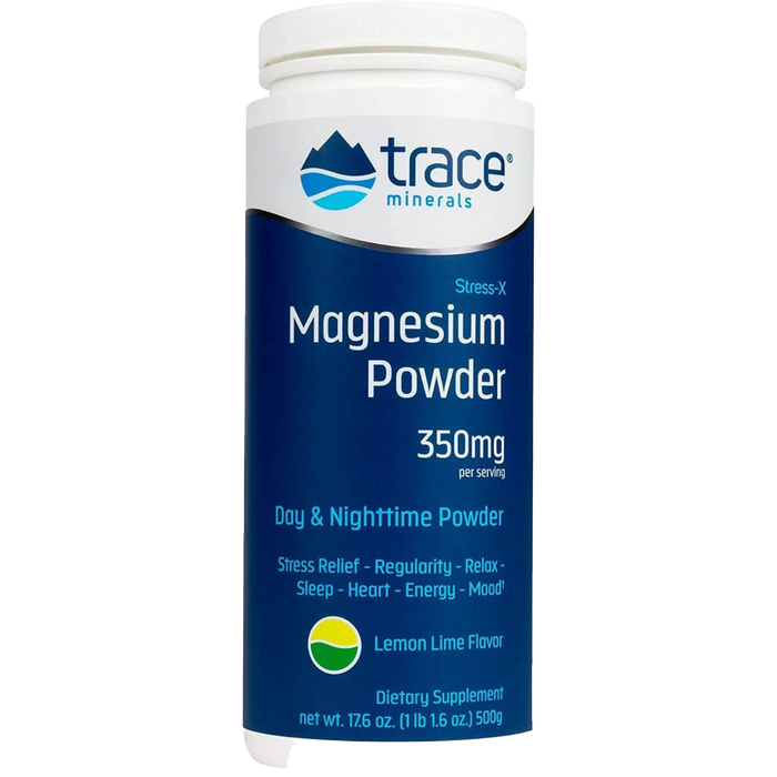 Trace Minerals Stress-X Magnesium Powder 350mg Lemon-Lime Flavour 500g