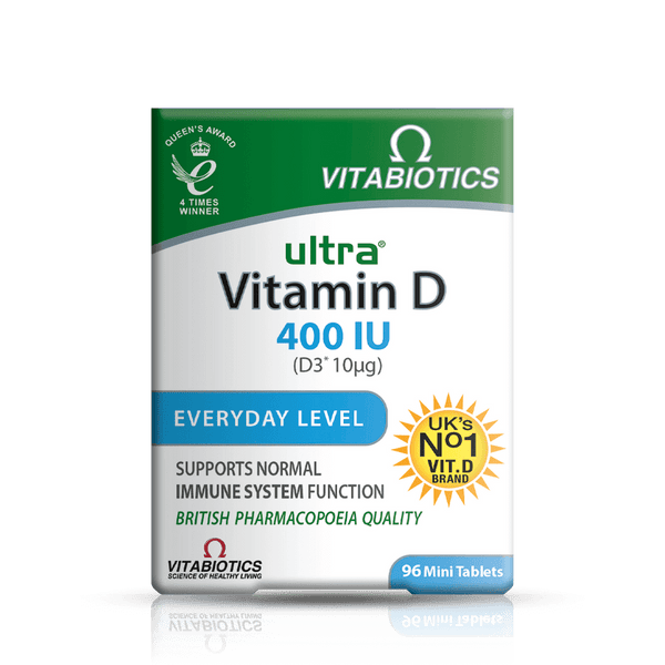 Vitabiotics Ultra Vitamin D 400 IU Everyday Level 96 Tablets - Bone Care at MySupplementShop by Vitabiotics