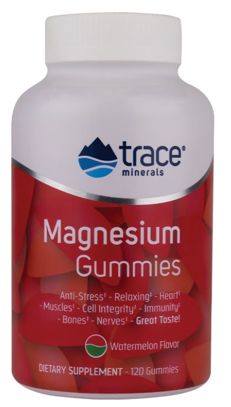 Trace Minerals Magnesium Gummies, Watermelon - 120 gummies | High-Quality Magnesium | MySupplementShop.co.uk