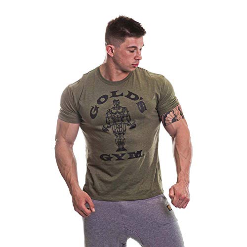 Golds Gym T-Shirt Muscle Joe S Army Green | High-Quality Sports Nutrition | MySupplementShop.co.uk