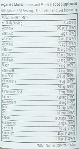 MyProtein MyVegan Vegan A-Z Multivitamin  180Caps | High-Quality Health Foods | MySupplementShop.co.uk