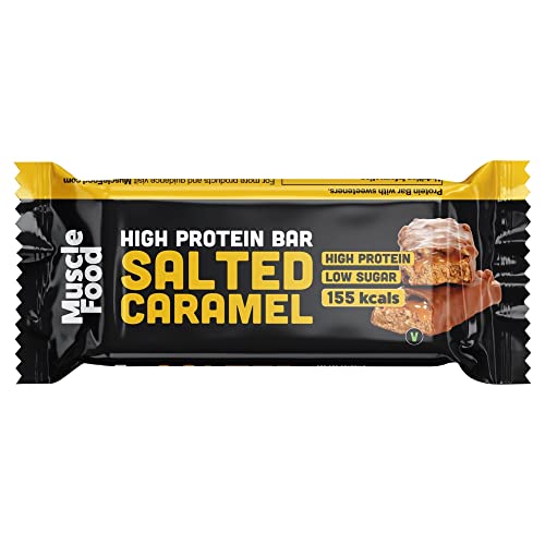 Musclefood High Protein Bar Salted Caramel 12 x 45g | High-Quality Protein Bars | MySupplementShop.co.uk