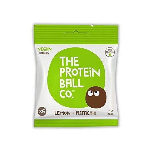 The Protein Ball Co Vegan Protein Balls Lemon & Pistachio 10x45g | High-Quality Sports Nutrition | MySupplementShop.co.uk