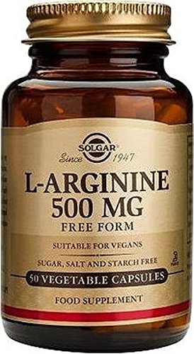 Solgar L-Arginine 50 Capsules of 500 mg | High-Quality Vitamins & Supplements | MySupplementShop.co.uk