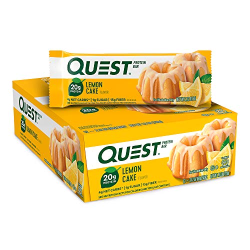 Quest Nutrition Bar 12x60g Lemon Cake | High-Quality Sports Nutrition | MySupplementShop.co.uk