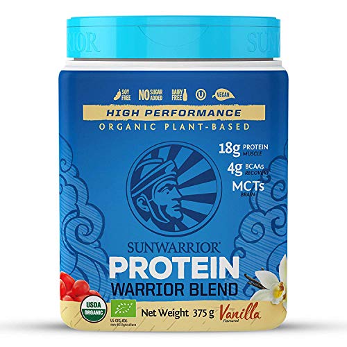 Sunwarrior Organic Plant Based Blend Vanilla Protein Powder 375 g | High-Quality Sports Nutrition | MySupplementShop.co.uk