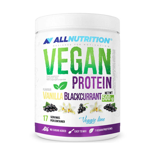 Allnutrition Vegan Protein, Vanilla Blackcurrant - 500g | High-Quality Combination Multivitamins & Minerals | MySupplementShop.co.uk