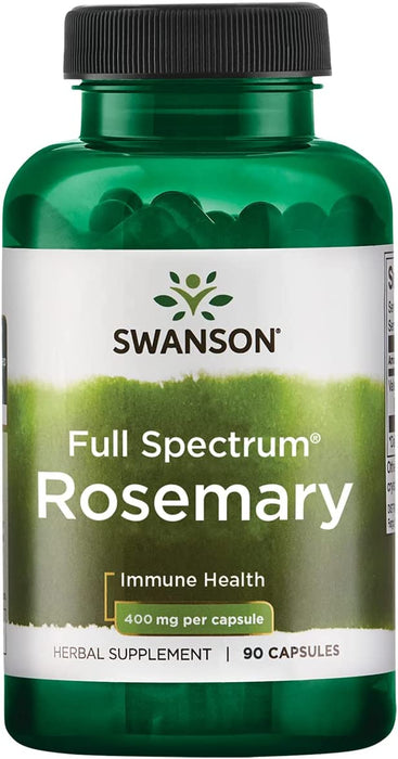 Swanson Full Spectrum Rosemary 400 mg 90 Caps - Health and Wellbeing at MySupplementShop by Swanson