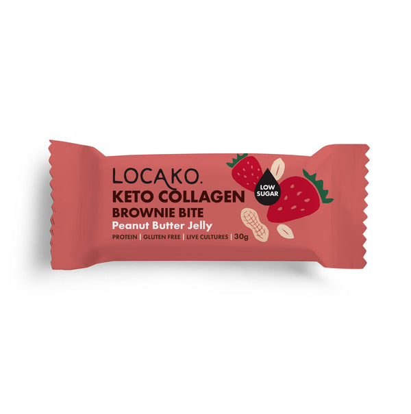 Locako Keto Collagen Brownie Bite 15x30g Peanut Butter Jelly by Locako at MYSUPPLEMENTSHOP.co.uk