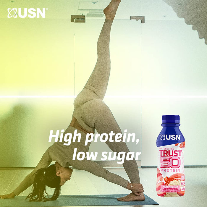 USN TRUST Protein 50 6x500ml Strawberry | High-Quality Health Personal Care | MySupplementShop.co.uk