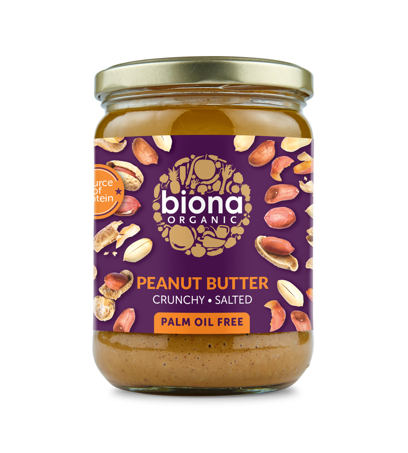Biona Organic Peanut Butter Crunchy 500g | High-Quality Health Foods | MySupplementShop.co.uk