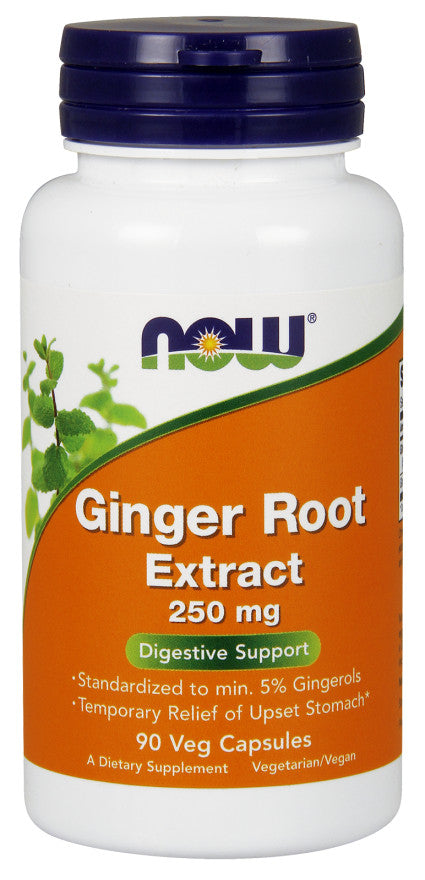 NOW Foods Ginger Root Extract, 250mg - 90 vcaps | High-Quality Health and Wellbeing | MySupplementShop.co.uk