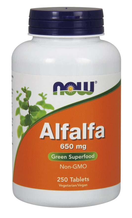 NOW Foods Alfalfa, 650mg - 250 tablets | High-Quality Health and Wellbeing | MySupplementShop.co.uk