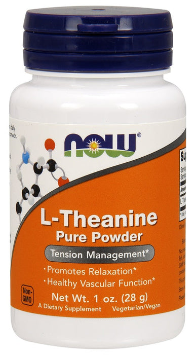 NOW Foods L-Theanine, Pure Powder - 28g - Amino Acids and BCAAs at MySupplementShop by NOW Foods