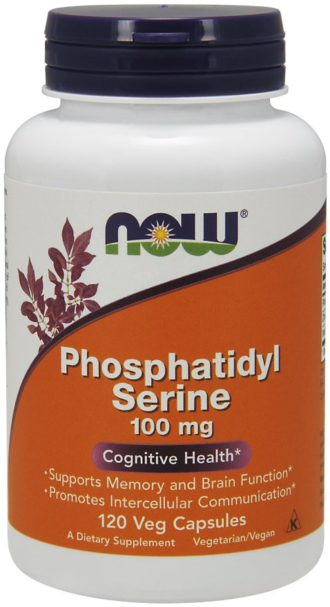 NOW Foods Phosphatidyl Serine, 100mg - 120 vcaps - Health and Wellbeing at MySupplementShop by NOW Foods