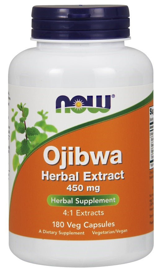 NOW Foods Ojibwa Herbal Extract, 450mg - 180 vcaps | High-Quality Health and Wellbeing | MySupplementShop.co.uk