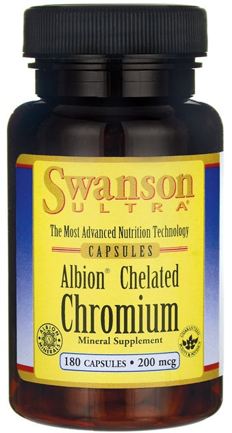 Swanson Albion Chelated Chromium, 200mcg - 180 caps | High-Quality Vitamins & Minerals | MySupplementShop.co.uk