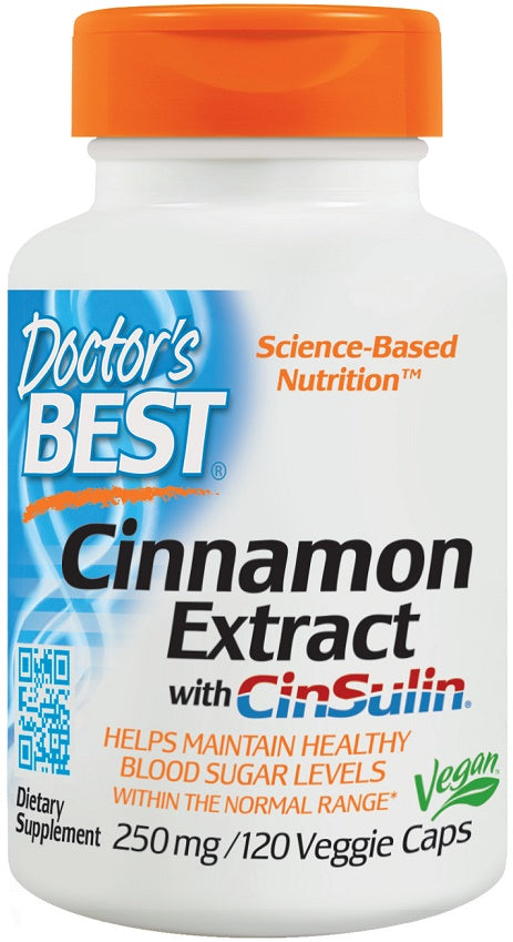 Doctor's Best Cinnamon Extract with CinSulin, 250mg - 120 vcaps | High-Quality Special Formula | MySupplementShop.co.uk