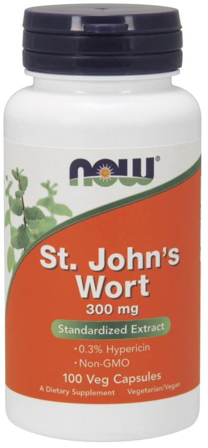 NOW Foods St. John's Wort, 300mg - 100 vcaps | High-Quality Health and Wellbeing | MySupplementShop.co.uk