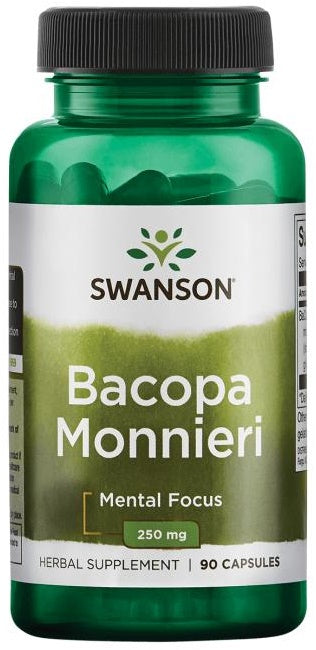 Swanson Bacopa Monnieri, 250mg - 90 caps | High-Quality Health and Wellbeing | MySupplementShop.co.uk