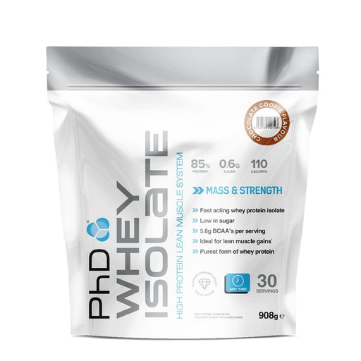 PhD Whey Isolate, Chocolate Cookie - 908 grams | High-Quality Protein | MySupplementShop.co.uk