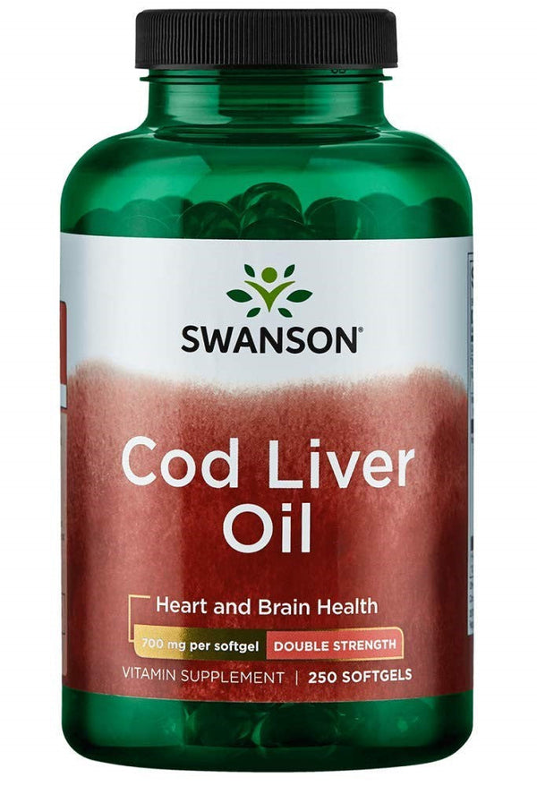 Swanson Cod Liver Oil, 700mg Double-Strength - 250 softgels | High-Quality Combination Multivitamins & Minerals | MySupplementShop.co.uk