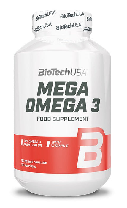 BioTechUSA Mega Omega 3 - 180 caps - Omegas, EFAs, CLA, Oils at MySupplementShop by BioTechUSA