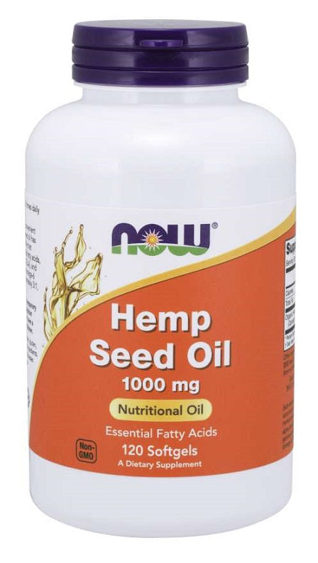 NOW Foods Hemp Seed Oil, 1000mg - 120 softgels | High-Quality Health and Wellbeing | MySupplementShop.co.uk